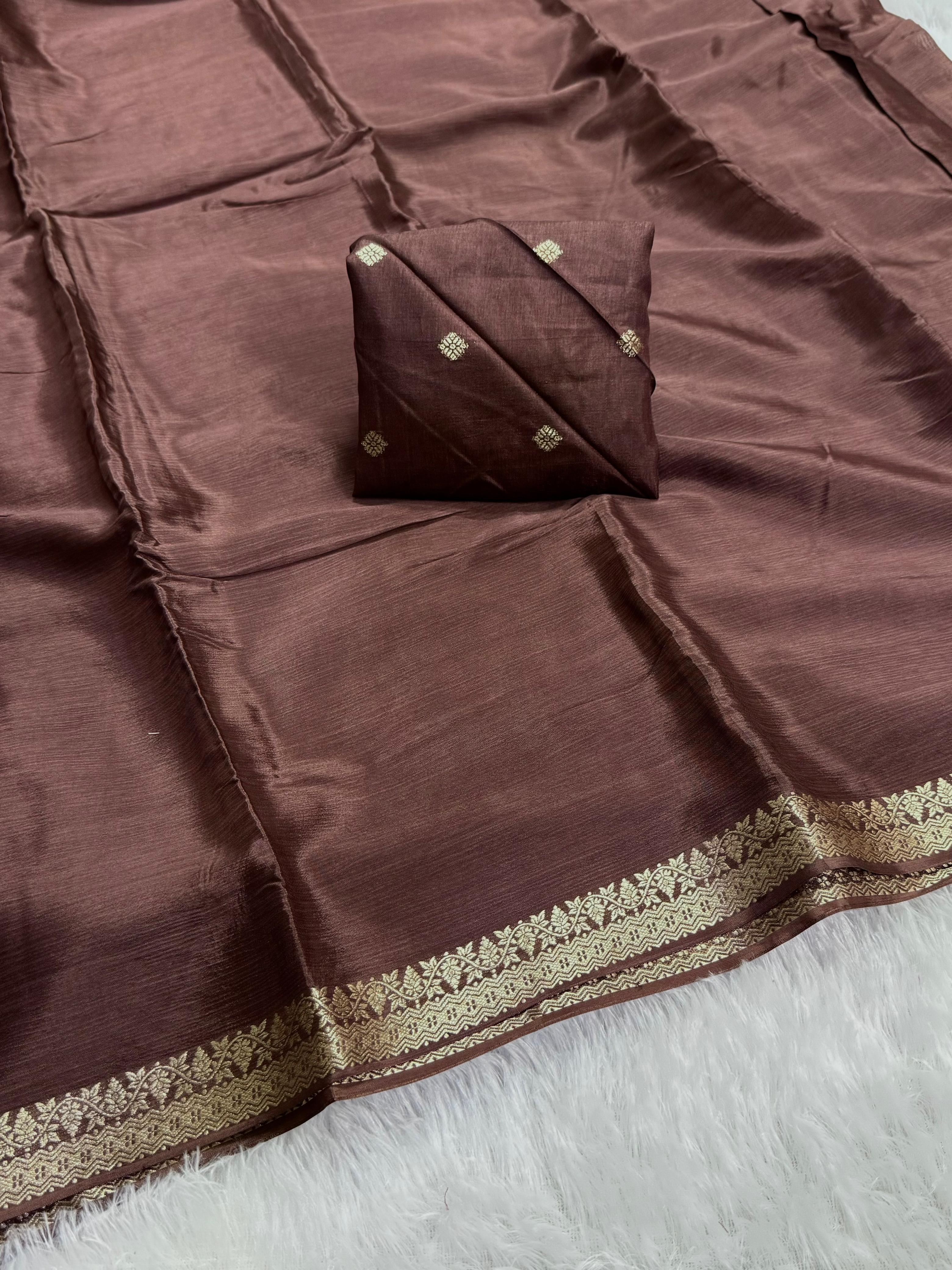 Viscose Chinon Saree