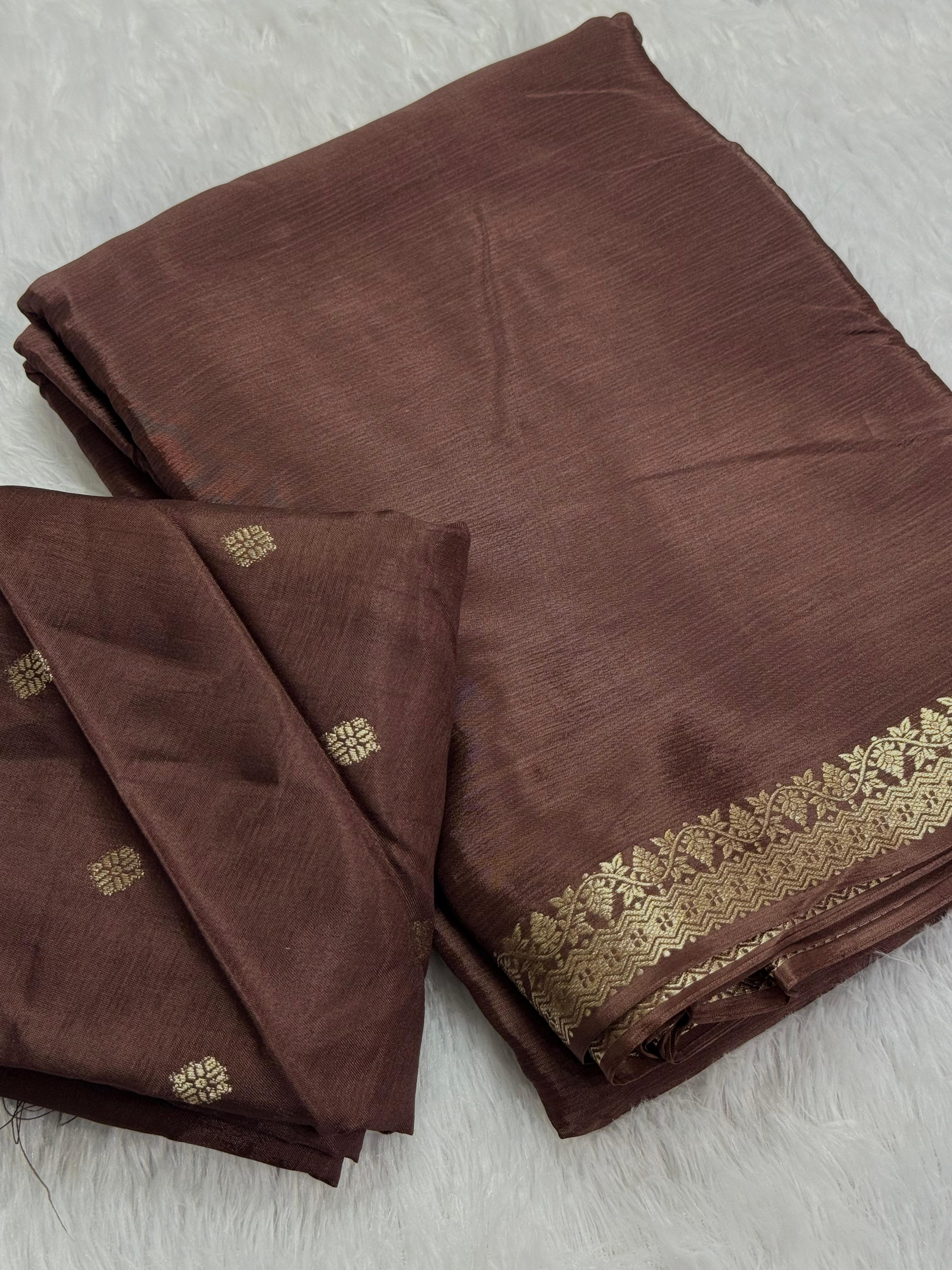 Viscose Chinon Saree