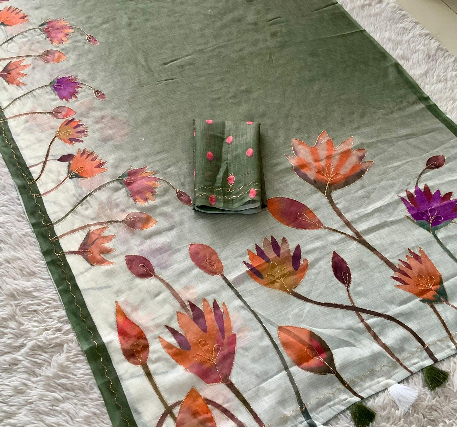 Aari Work Saree
