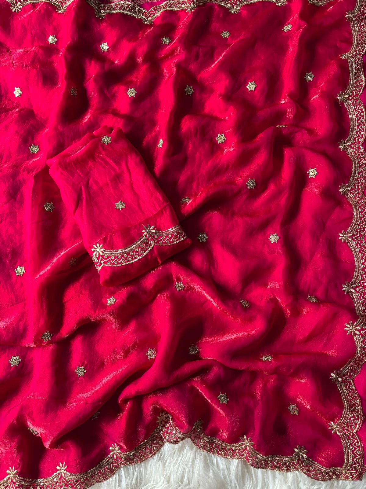 Partywear Metallic Saree