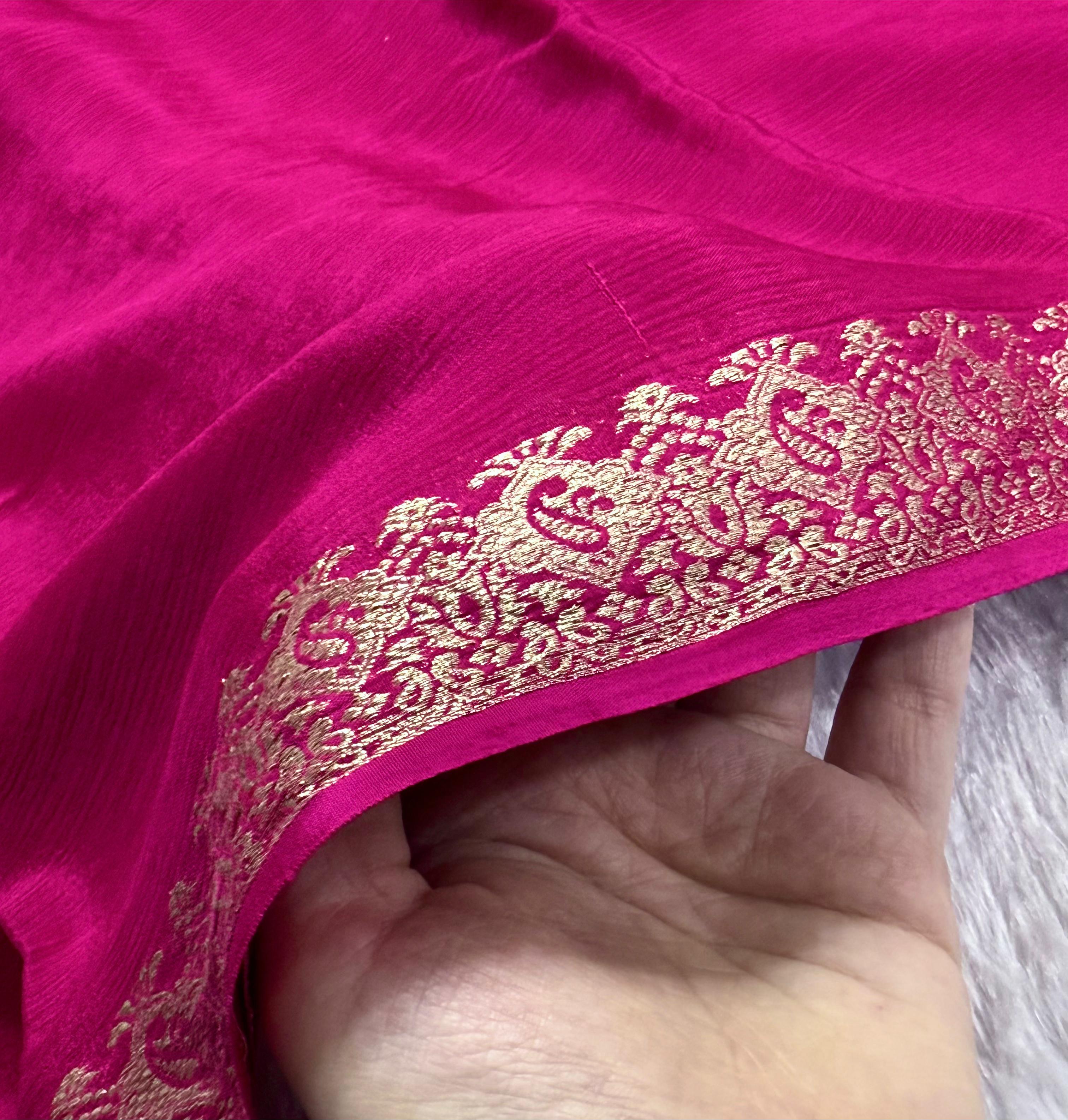 Viscose Chinon Saree