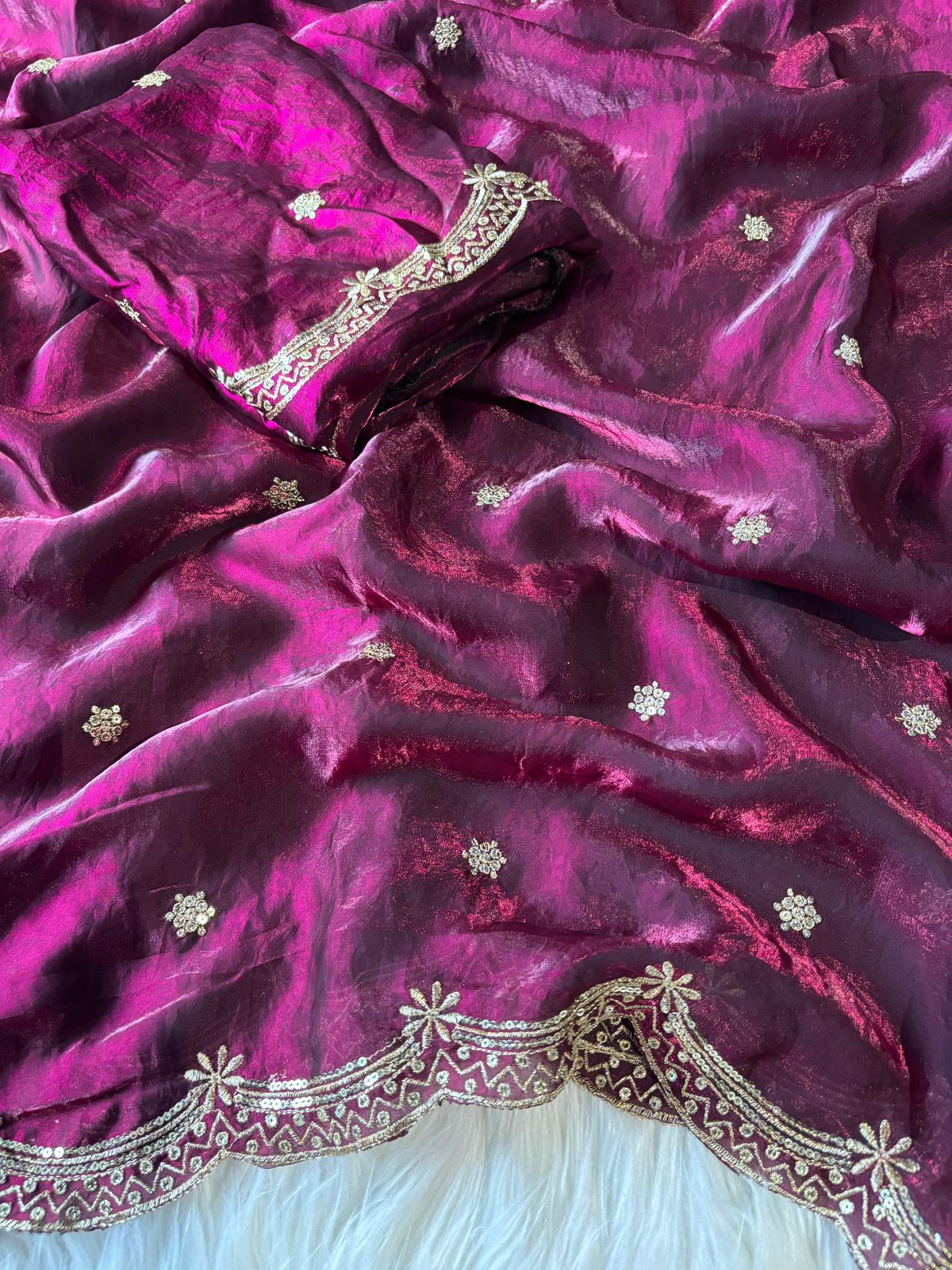 Partywear Metallic Saree