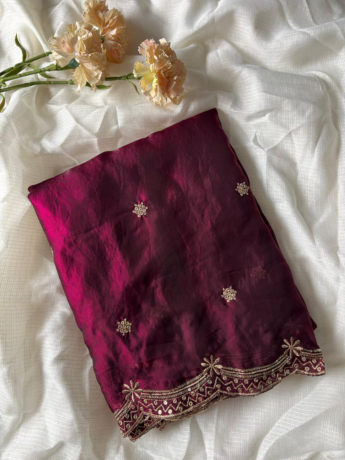 Partywear Metallic Saree